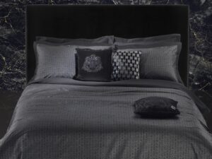 Philipp Plein dekbedovertrek Hexagon zwart