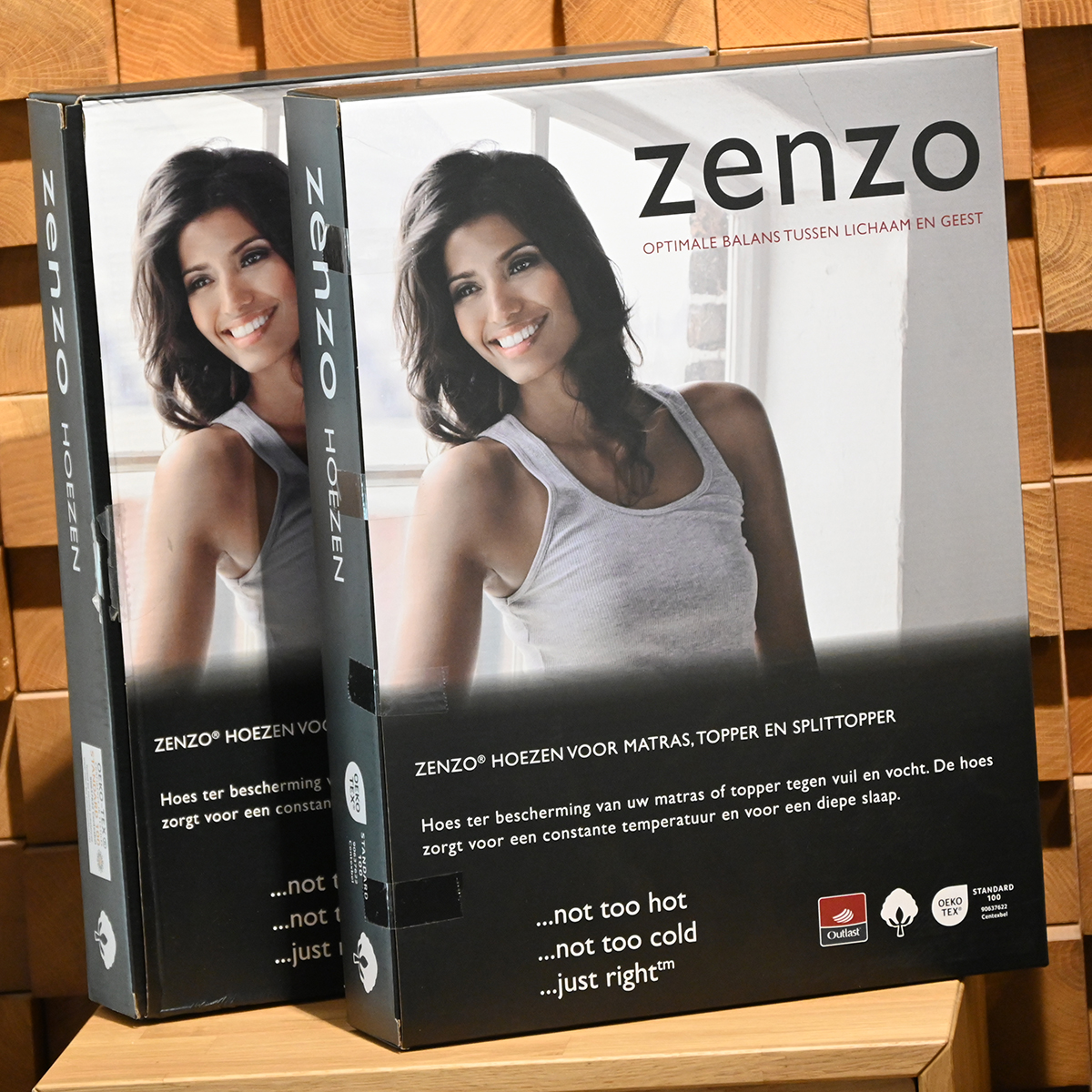 Zenzo hoeslaken outlast topper Verkoelend Zenzo® Outlast® hoeslaken tegen transpireren voor warme slapers