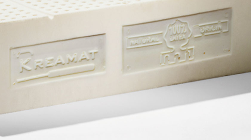 blok latex Kreamat Natural matras van 100% Vita Talalay natuurlatex met 7 comfortzones, optimale ventilatie en ergonomische ondersteuning bij Moon Slapen Rotterdam.